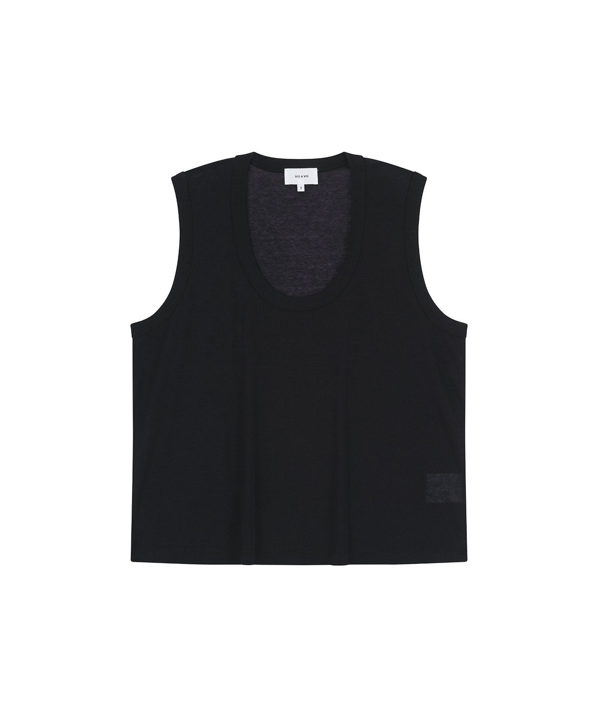 비자비(VIS A VIS) U-NECK SLEEVELESS TOP (BLACK)