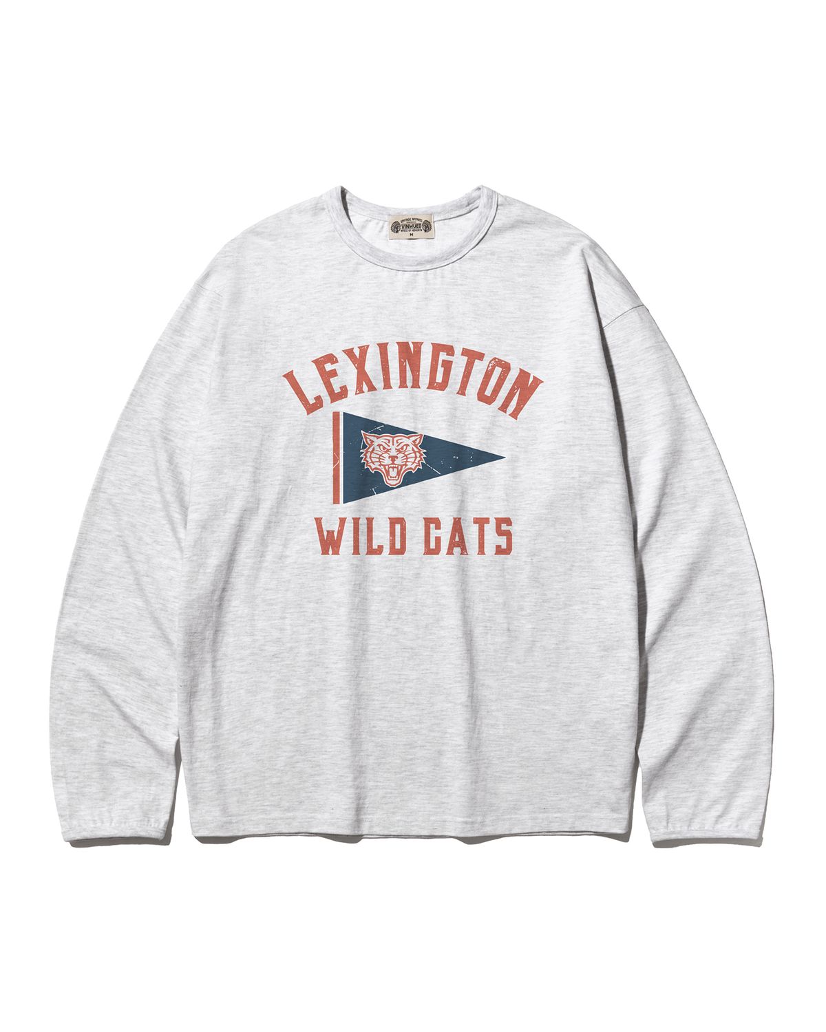 빈웨드(VINWUED) Lexington Wild Cat 렉싱턴 와일드 캣 빈티지 백멜란지 세미오버 롱슬리브