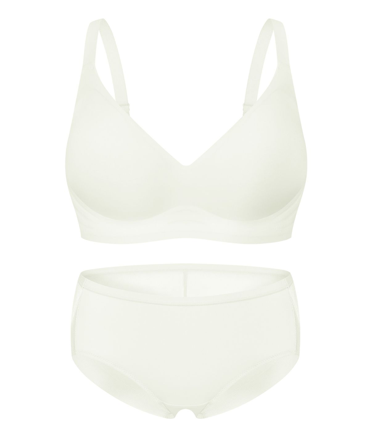 엘르이너웨어(ELLE INNERWEAR) [볼륨핏] 쉐딩 브라 헴팬티 세트 V3_아이보리