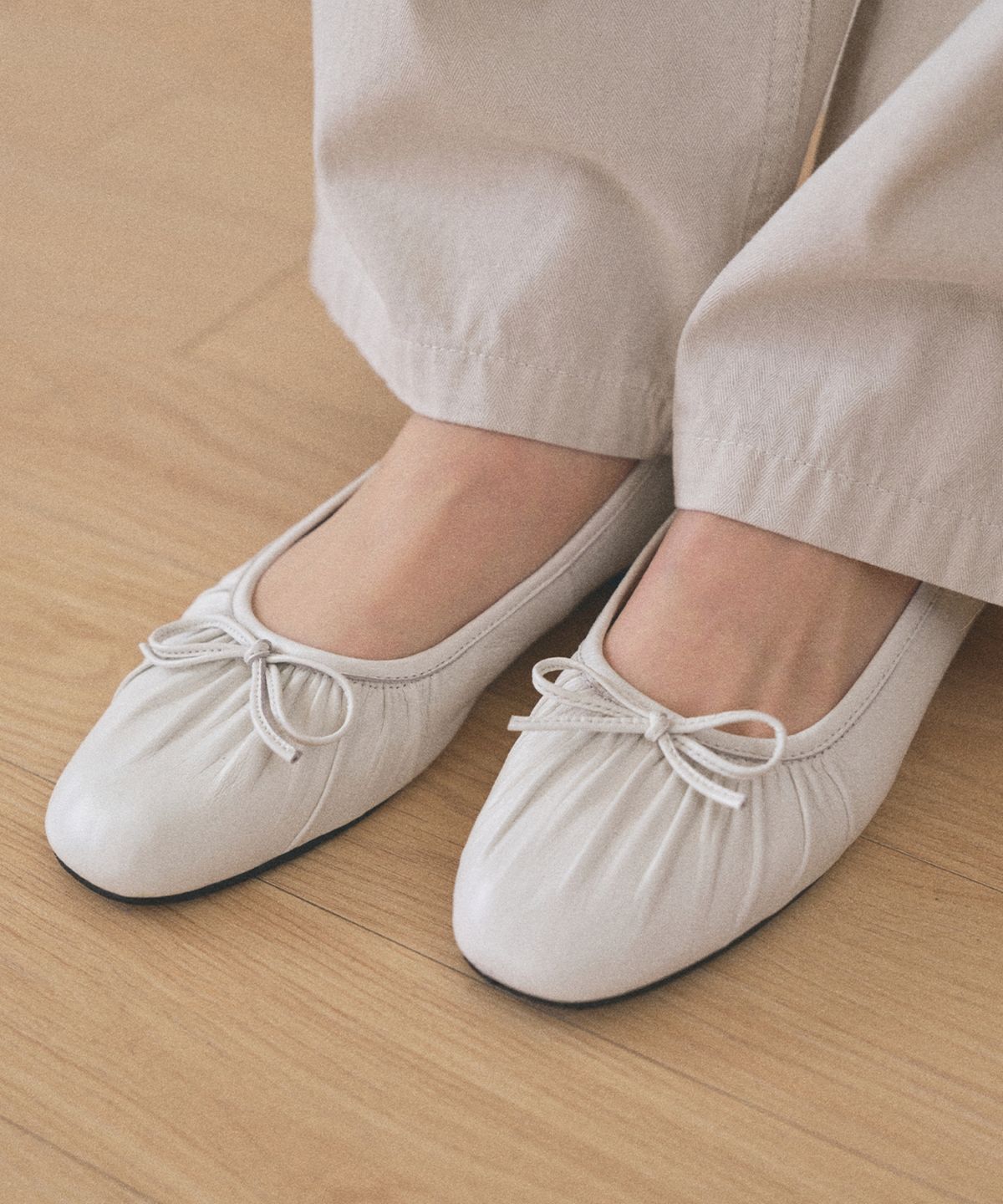 망고매니플리즈(MANGO MANY PLEASE) BORN SHIRRING FLAT SHOES_5COLORS