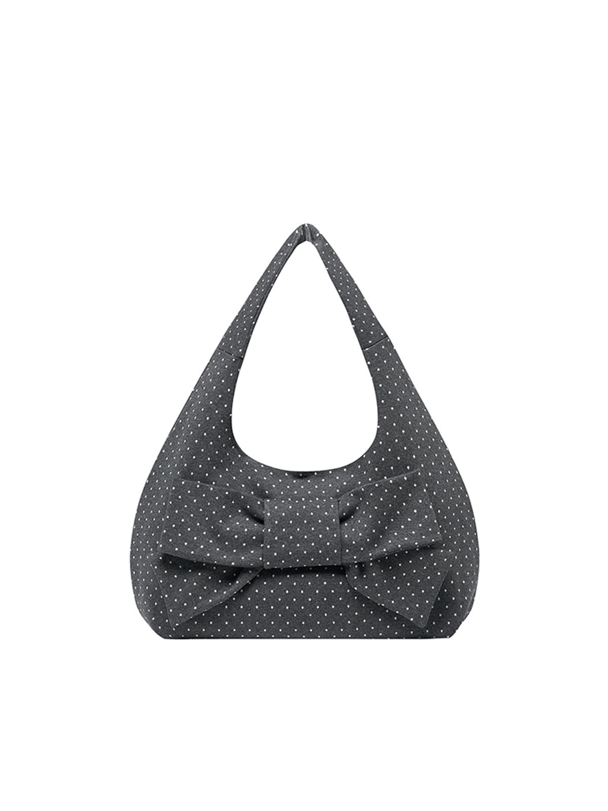 시오(SIO) DOT RIBBON SHOULDER BAG [GREY]