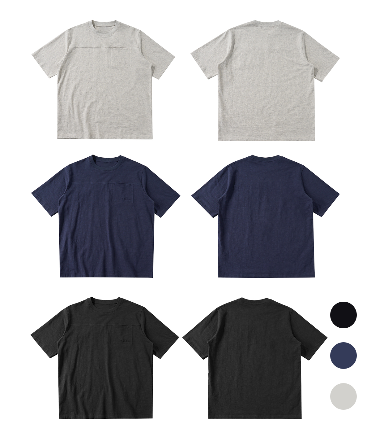 버튼서울(BUTTON SEOUL) 컴 다운 미니멀 슬럽 오버핏 숏슬리브(3 COLOR)