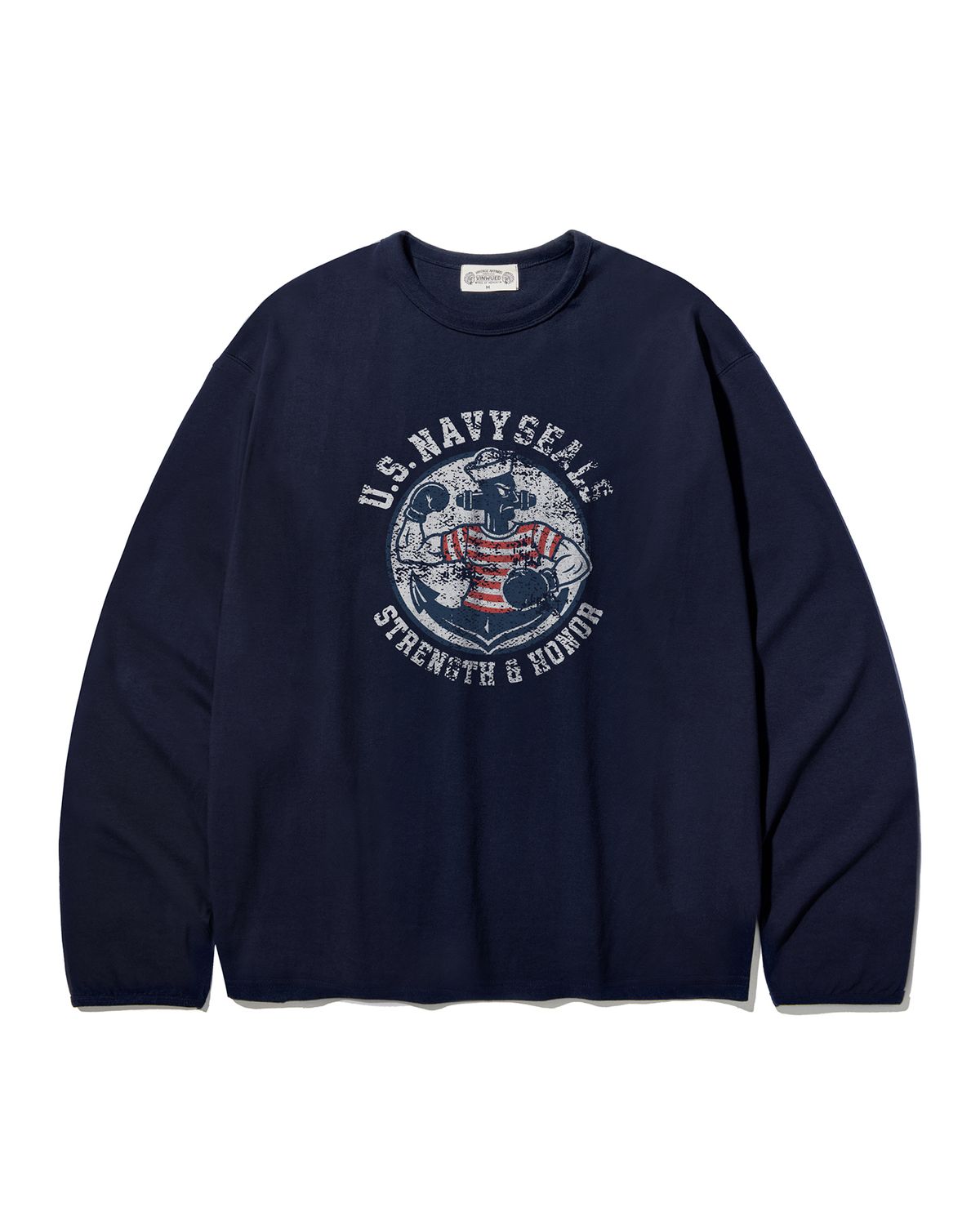 빈웨드(VINWUED) U.S Navy Seals P.E Gear 네이비씰 빈티지 네이비 세미오버 롱슬리브