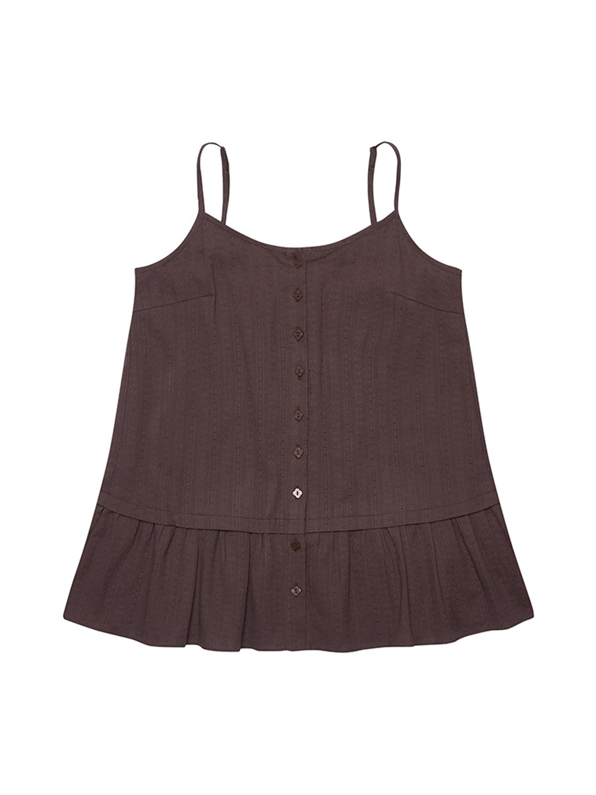 시오(SIO) PIPI SLEEVELESS BLOUSE [BROWN]
