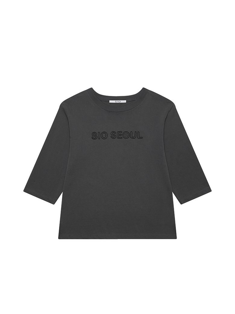 CLOUD CARPI SLEEVE TOP [CHARCOAL]