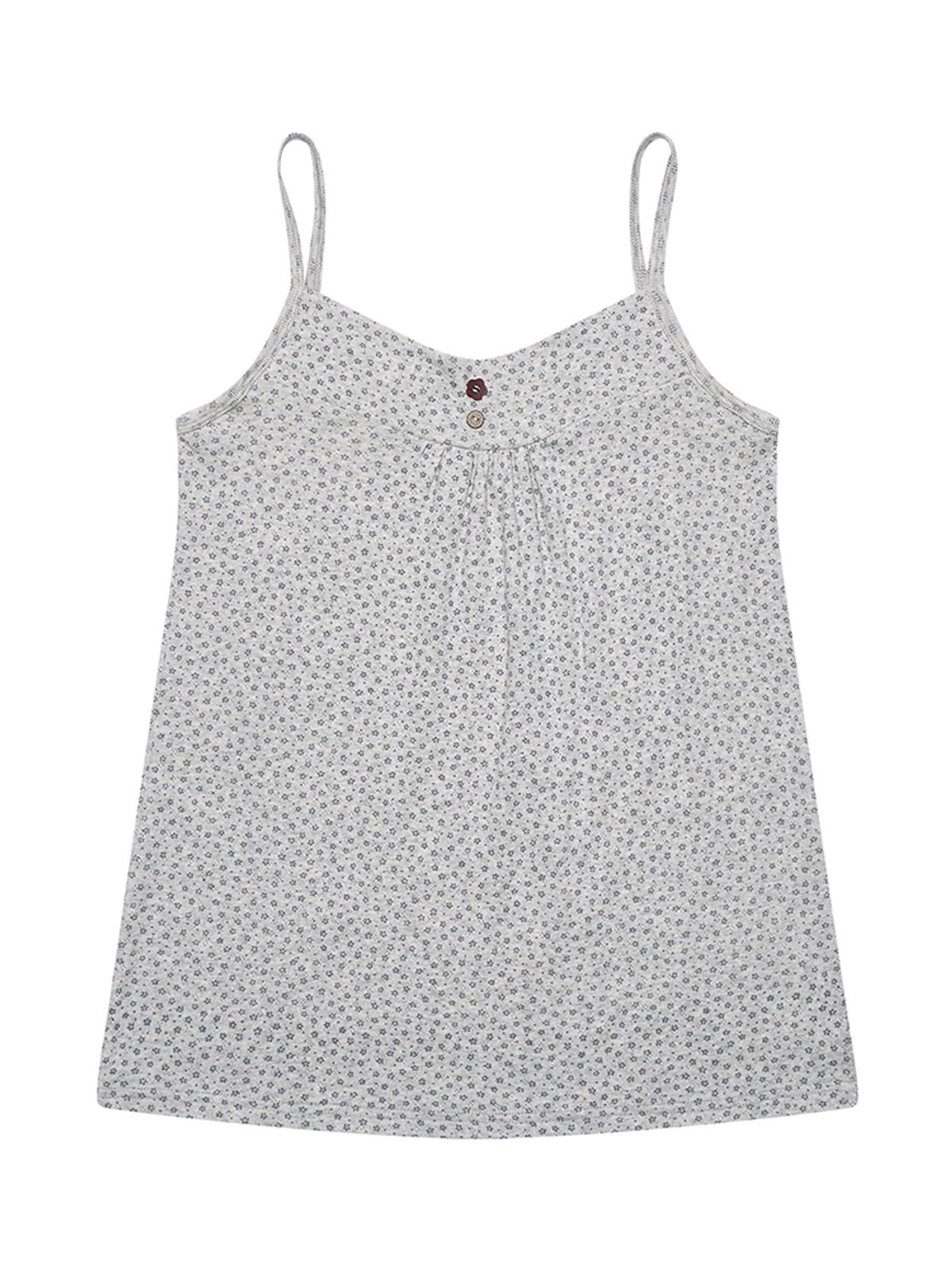 시오(SIO) BLOSSOM SHIRRING SLEEVELESS [MELANGE]