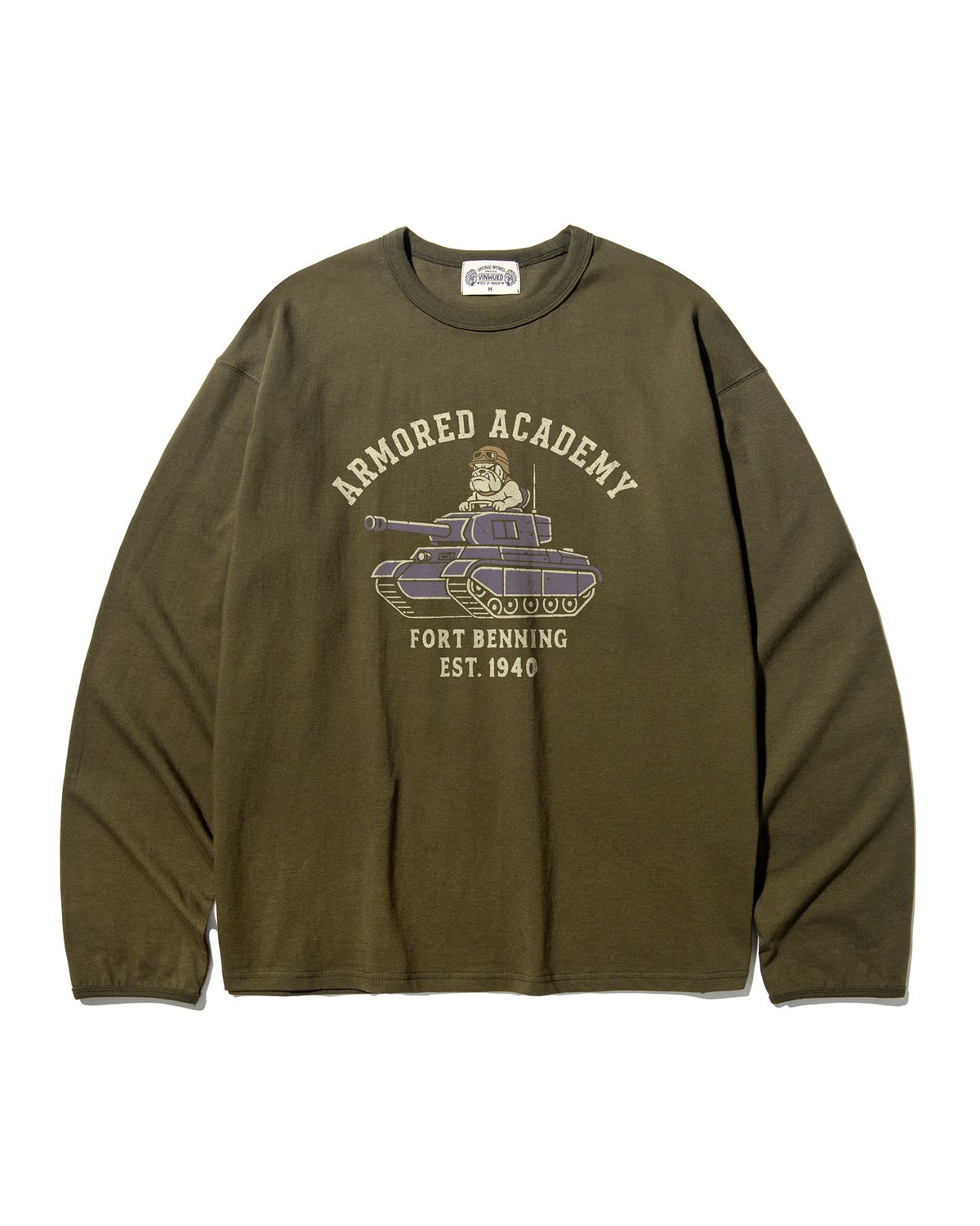 빈웨드(VINWUED) Armored Academy 1940 아머드 아카데미 빈티지 카키 세미오버 롱슬리브