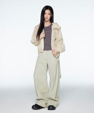 우먼스 나일론 커브드 팬츠 라이트카키 SDFLWCQ55LKH