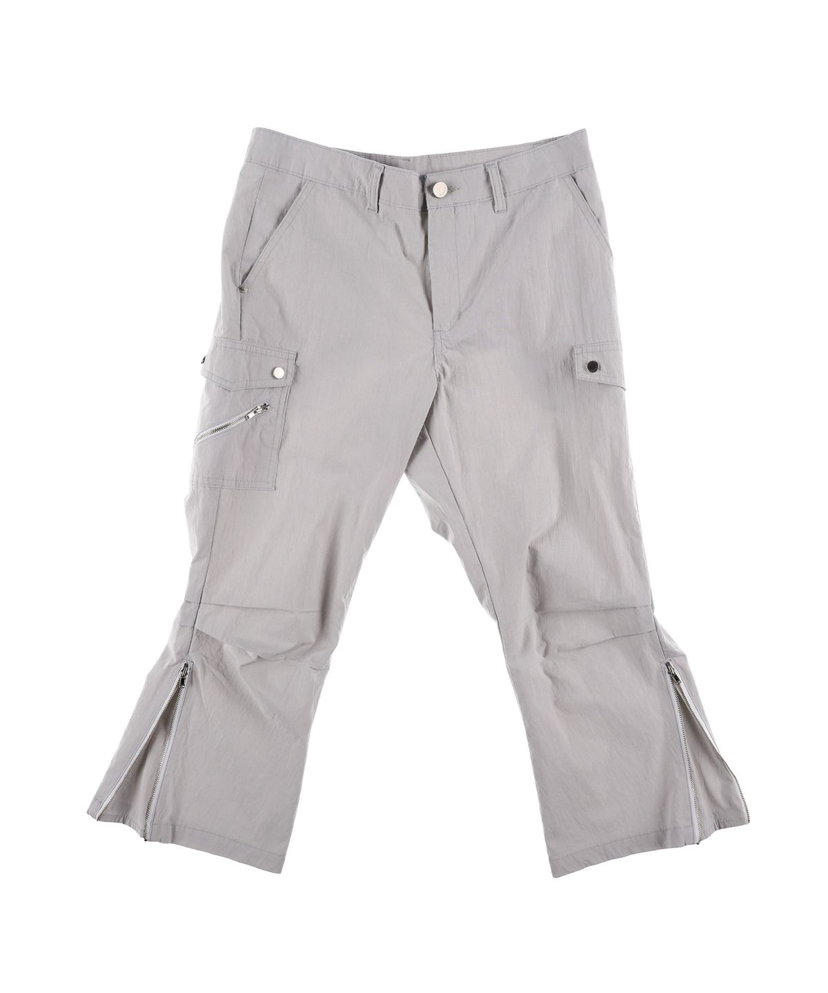 온스카(ONSKA) ZIP DETAIL CAPRI PANTS (GREY)