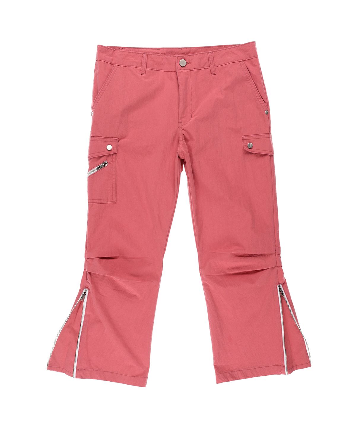 온스카(ONSKA) ZIP DETAIL CAPRI PANTS (BRICK CORAL)