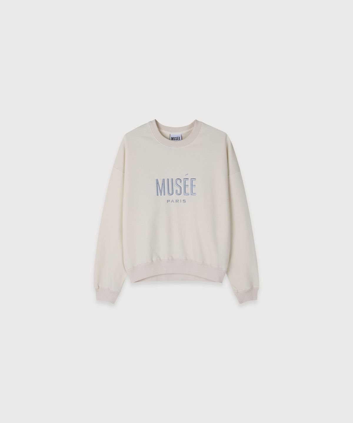 뮤제(MUSEE) TRIOMPHE MUSEE PARIS Embroidery Sweatshirt_Ivory