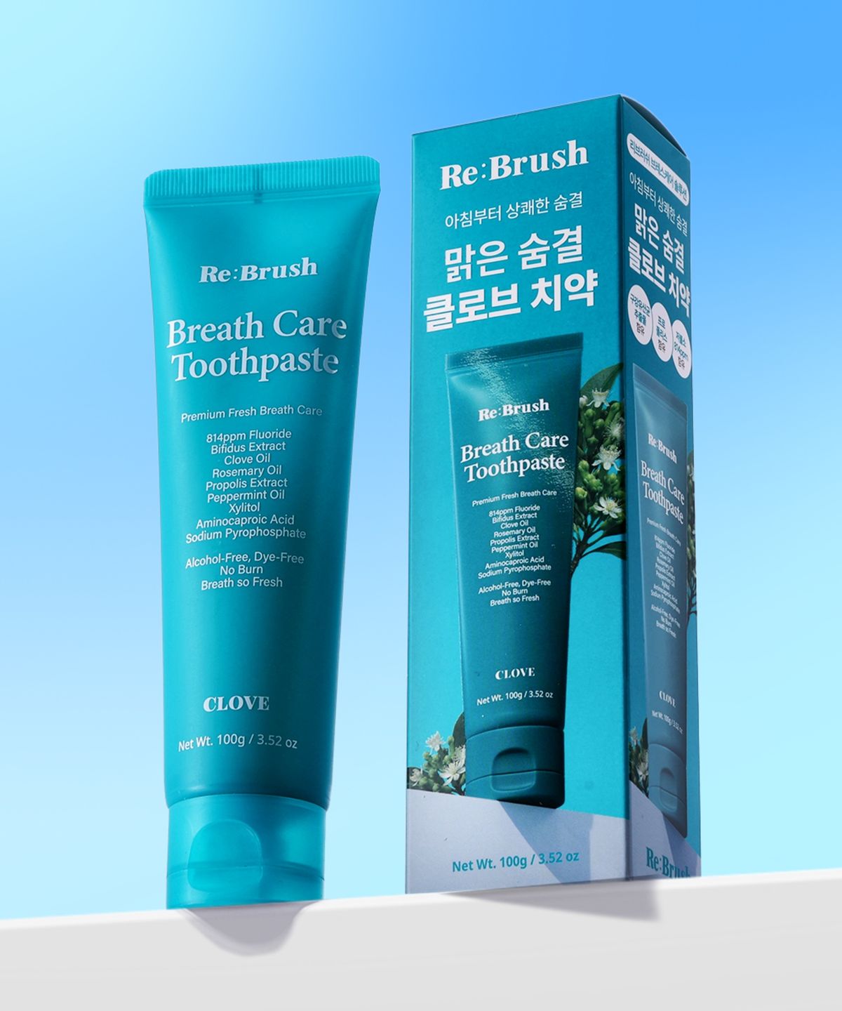 리브러쉬(REBRUSH) 브레스케어 클로브 치약 100g