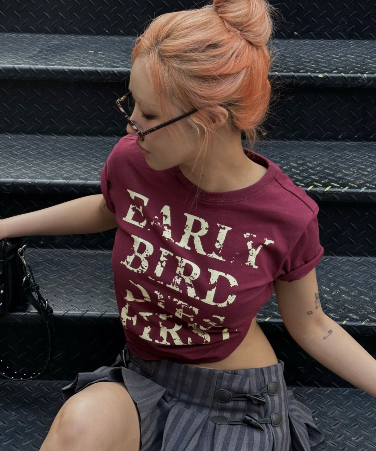 더바이닐하우스(THEVINYLHOUSE) EARLY BIRD DIES TEE PINK