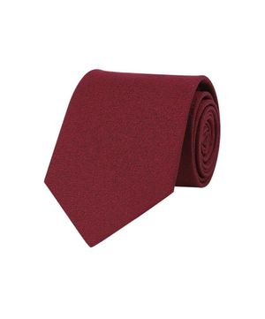 실크혼방 큐빅 원포인트 솔리드 넥타이 레드