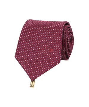 실크100 마이크로 도트 올오버 넥타이 핑크