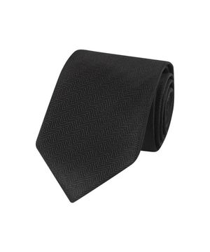 실크100 조직감 솔리드 넥타이 블랙