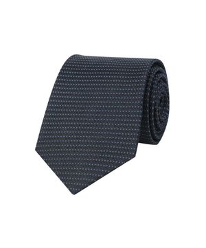 실크혼방 텍스쳐 솔리드 넥타이 네이비
