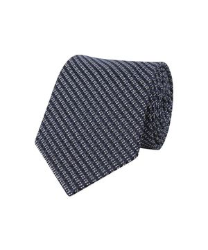 실크혼방 마이크로 스퀘어 올오버 넥타이 네이비