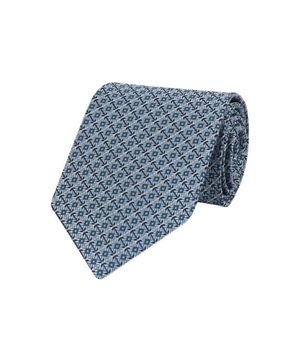 실크100 유러피언 패턴 올오버 넥타이 블루
