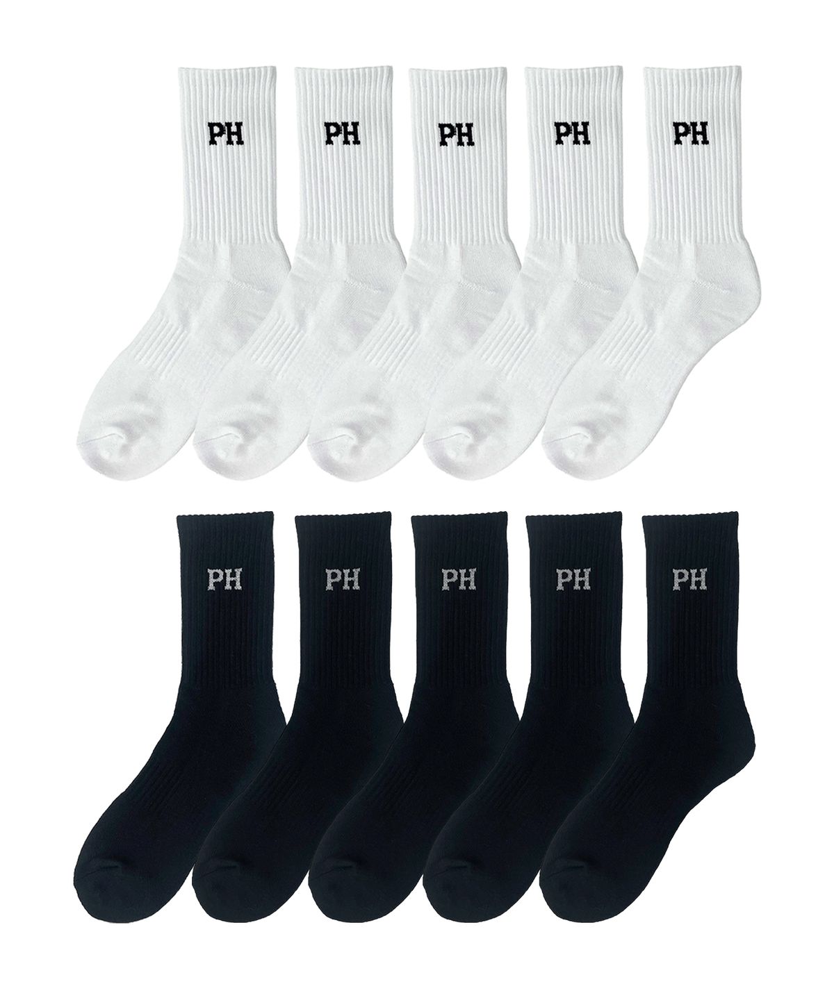 페르메논(PHERMENON) [5PACK] 시그니처 로고 PH 스포츠 삭스 (2COLOR)