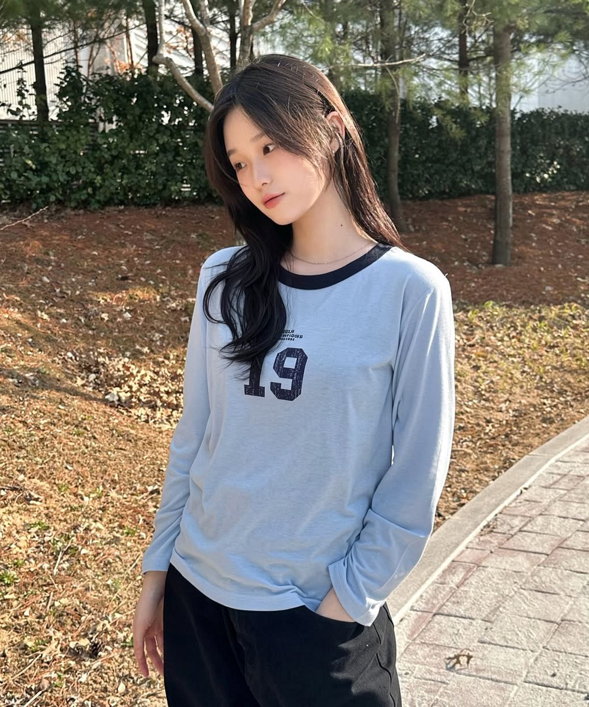 유씨엘에이(UCLA) 여성 19NUMBER UCLA 긴팔 티셔츠[SKY BLUE](UC3LTC1)
