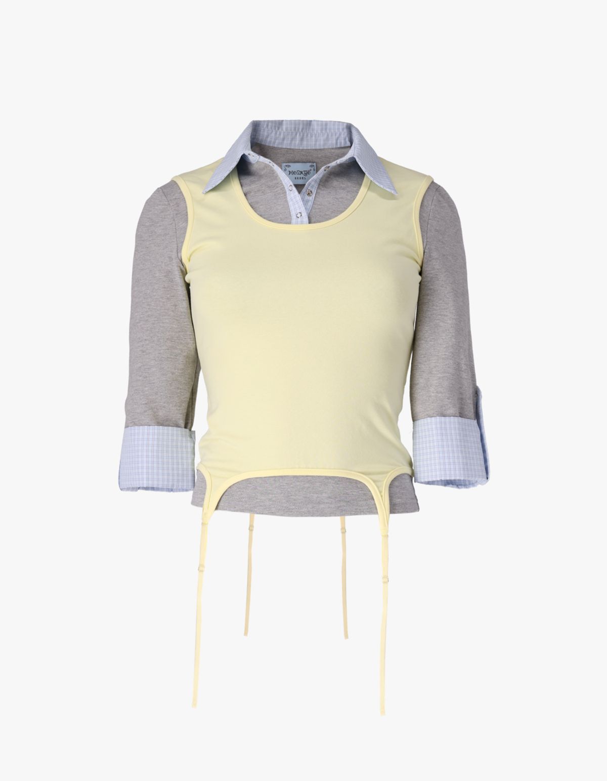 혼쿄(HONKYO) Lemon Shirt Layered Top