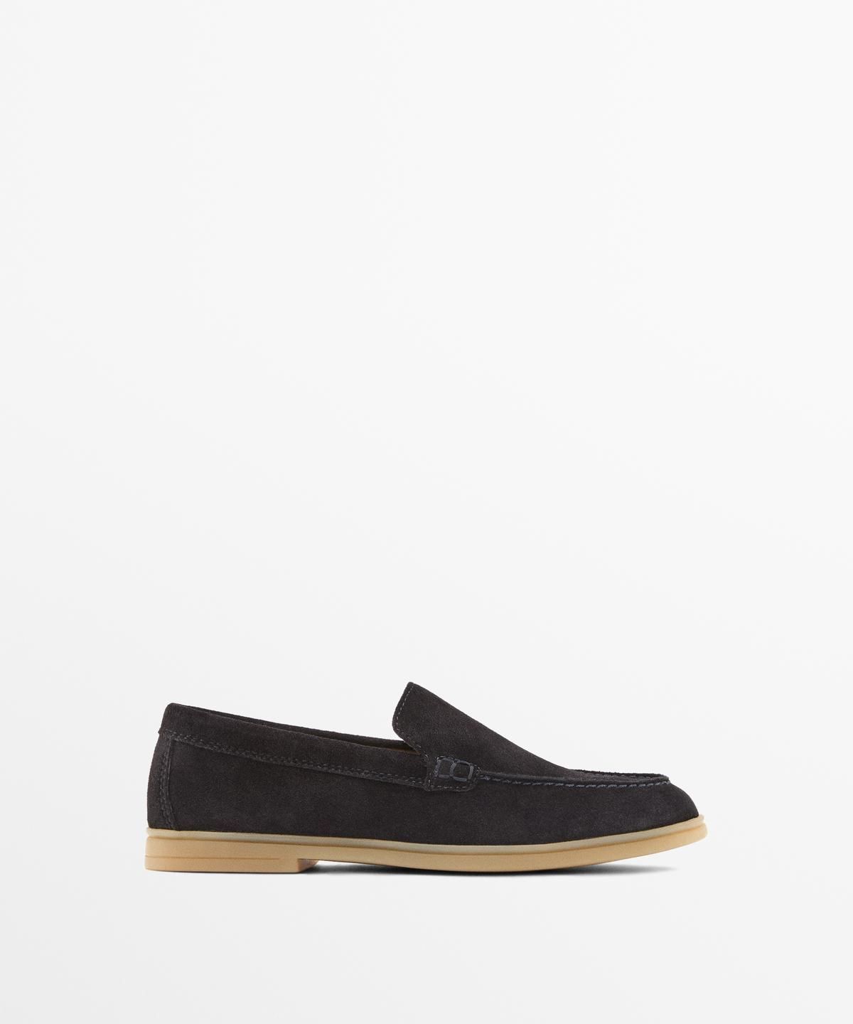 마시모두띠(MASSIMO DUTTI) 스플릿 스웨이드 고무솔 로퍼