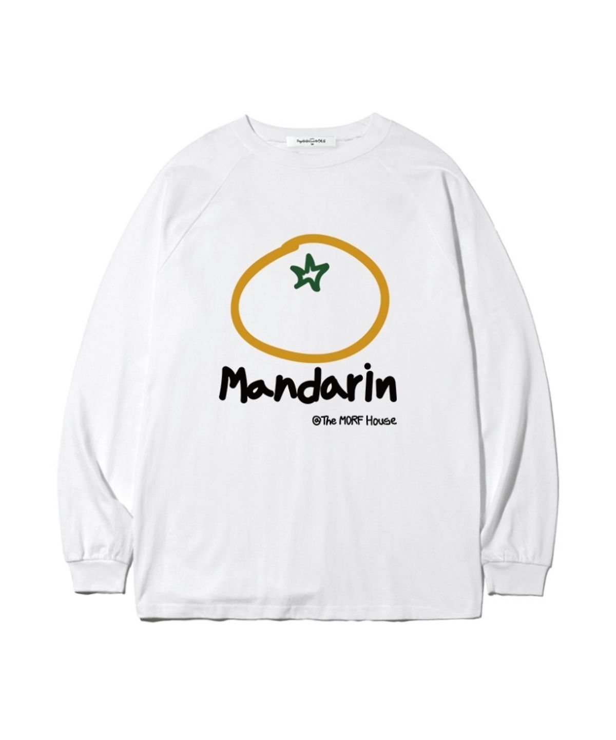 더모프하우스(THEMORFHOUSE) 귤 MORF 프린트 오버핏 롱슬리브 화이트