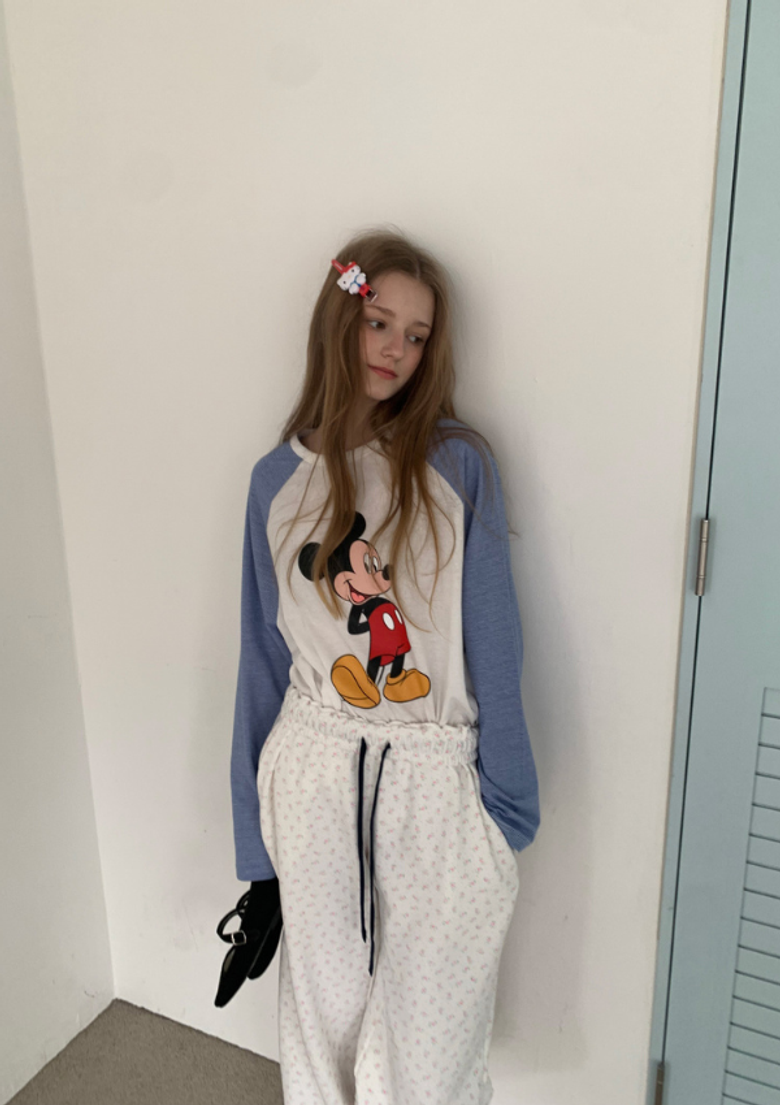 Vintage Mickey Raglan Tee_Blue