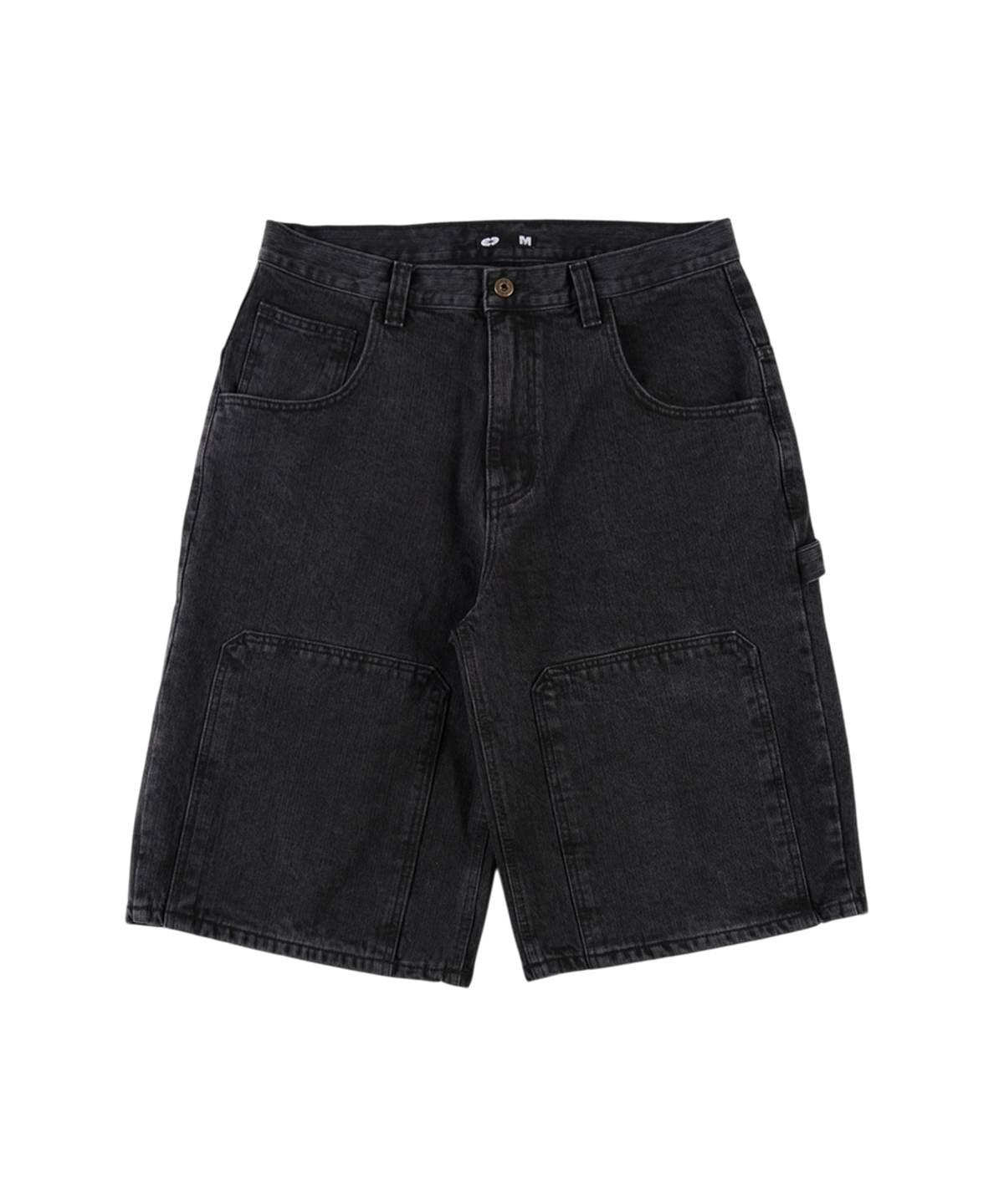 이알티알(ERTR) Carpenter Buckle Bermuda Denim Pants Black