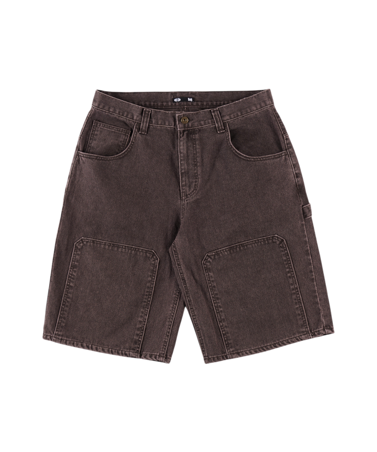 이알티알(ERTR) Carpenter Buckle Bermuda Denim Pants Brown