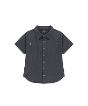 W Wave Herringbone Shirt Navy