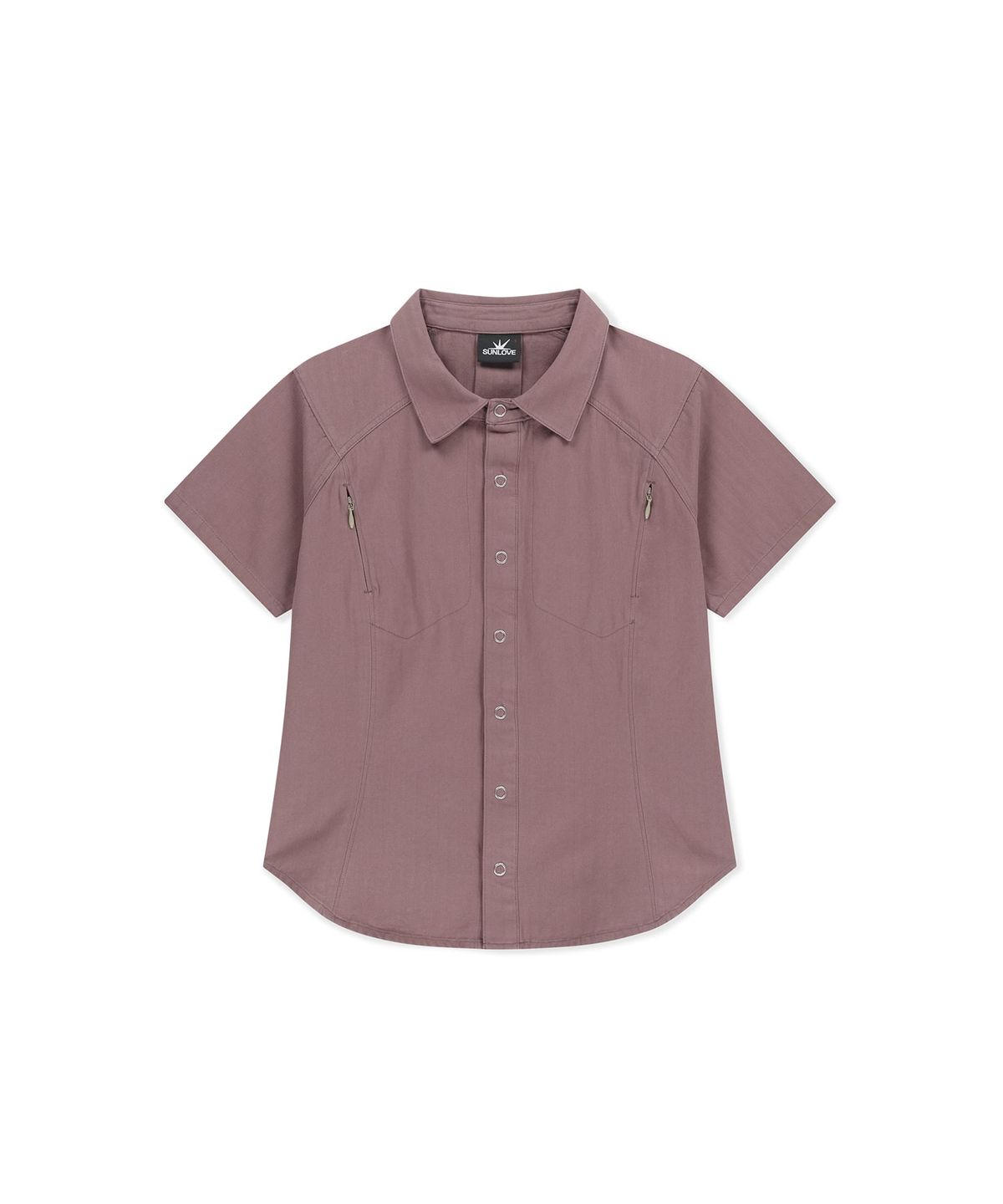 썬러브투어(SUNLOVETOUR) W Wave Herringbone Shirt Rose