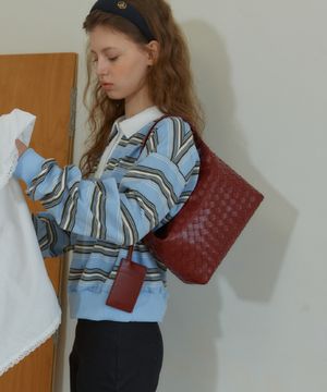 ANC WEAVING MESH MINI BAG_BURGUNDY