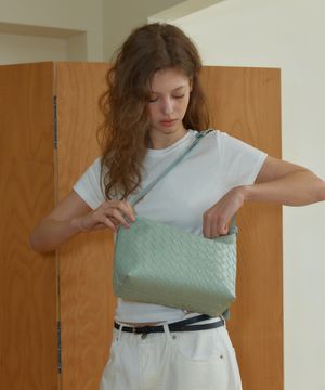 ANC WEAVING MESH MINI BAG_MINT