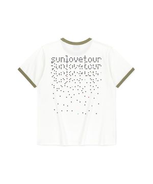 Dots Ringer Tee White