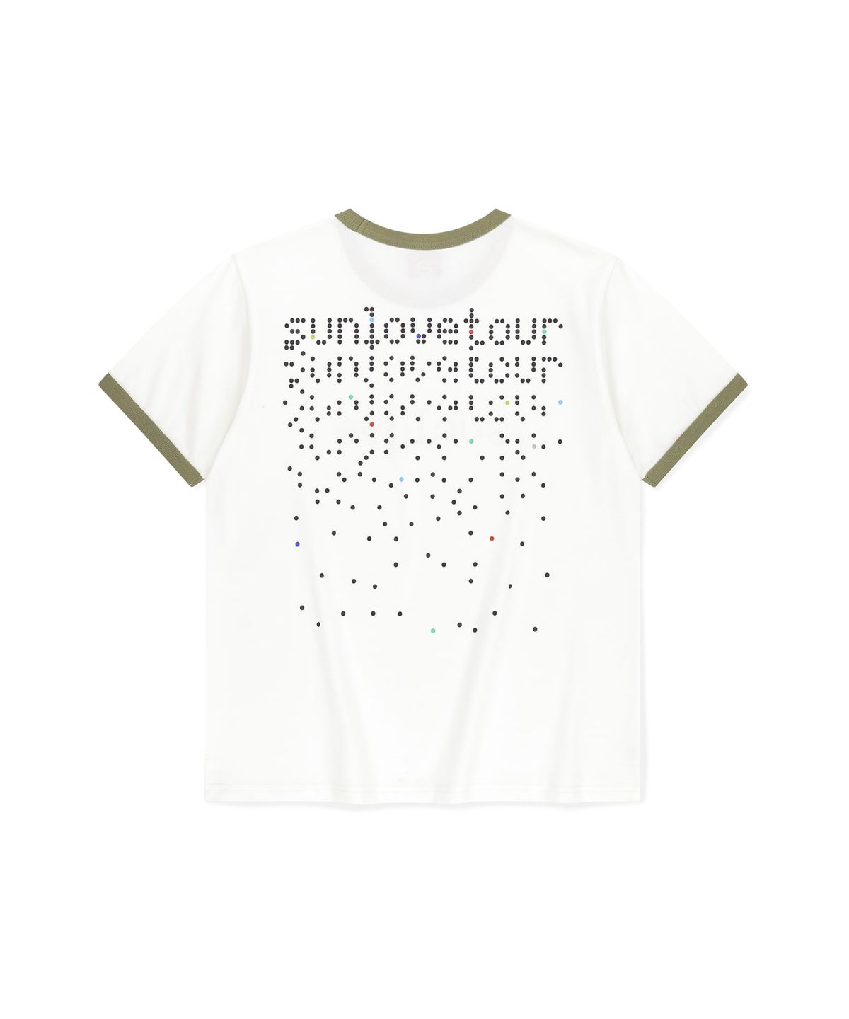 썬러브투어(SUNLOVETOUR) Dots Ringer Tee White