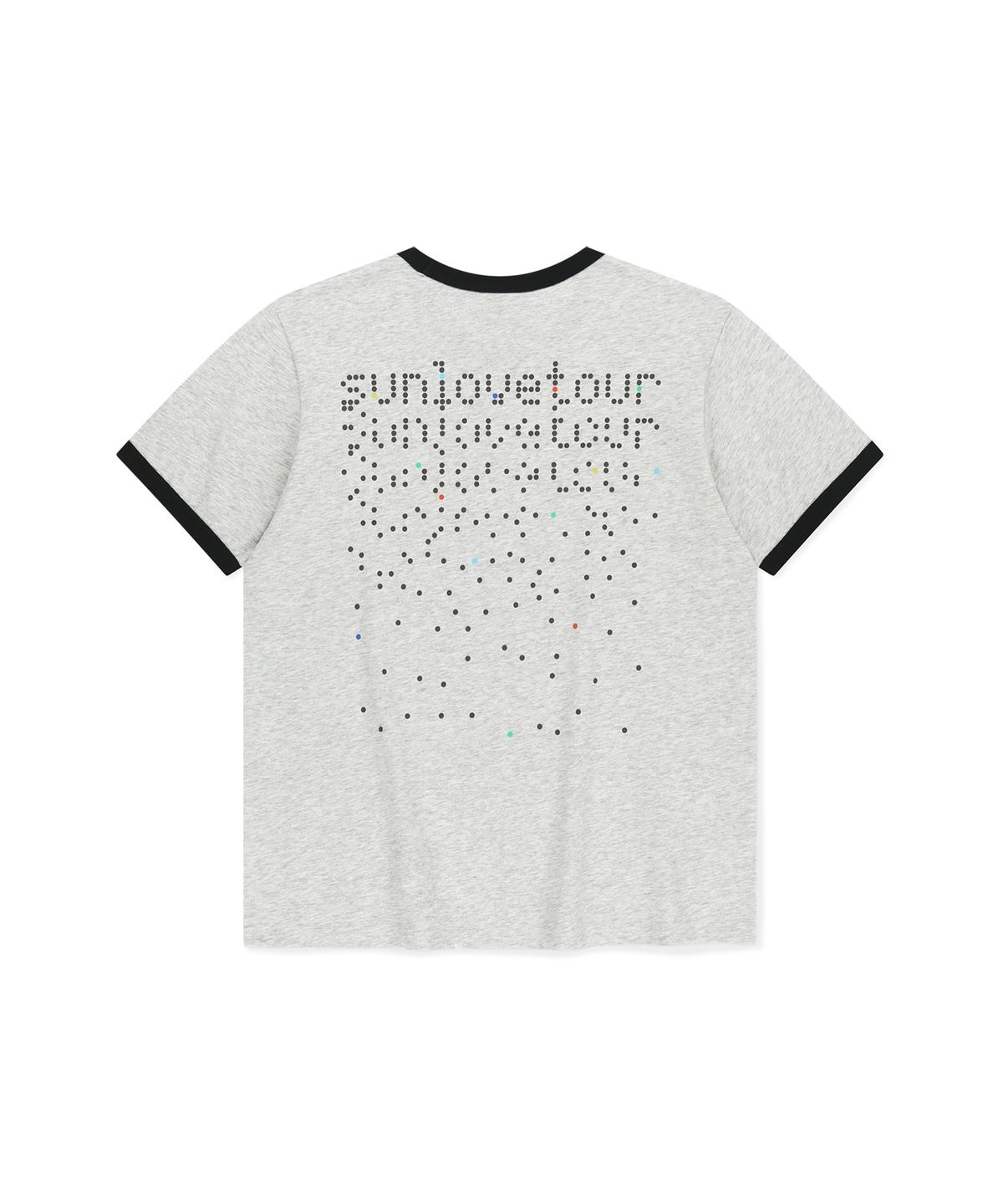 썬러브투어(SUNLOVETOUR) Dots Ringer Tee Heather Grey