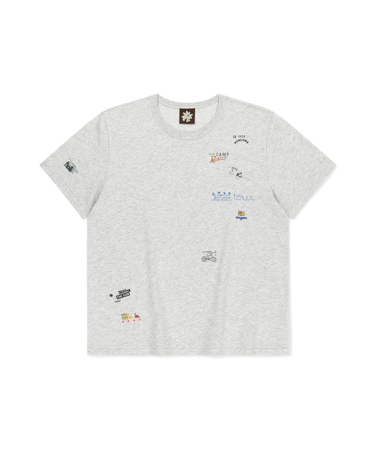 썬러브투어(SUNLOVETOUR) Collage Tee Heather Grey