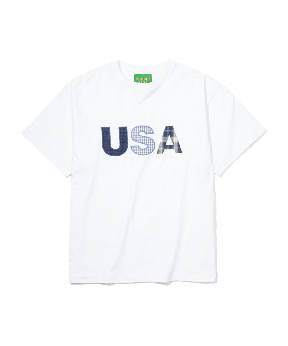 마이네임이즈피터(MYNAMEISPETER) USA EMBOSSING T-SHIRT - WHITE