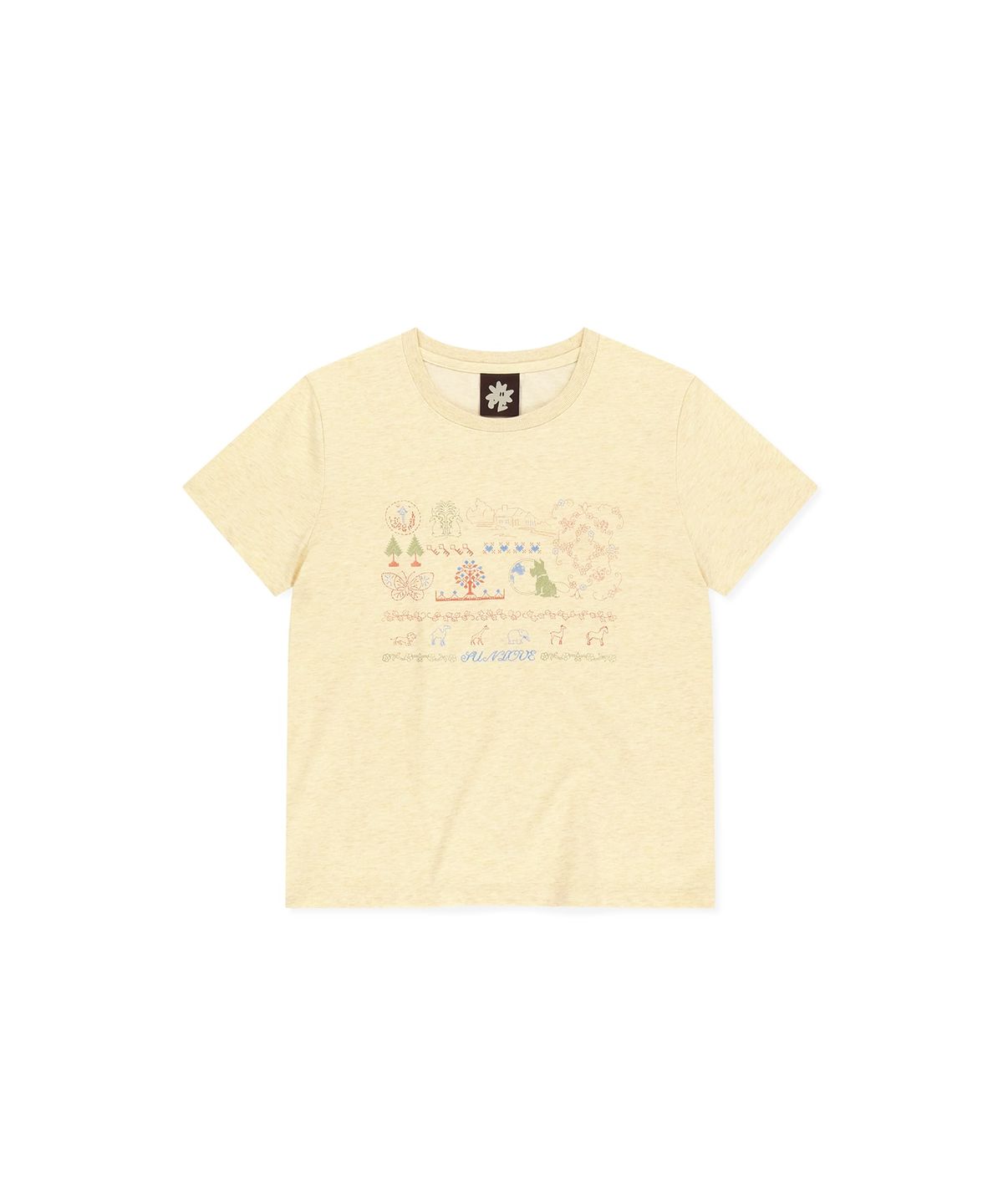 썬러브투어(SUNLOVETOUR) W Nature Sampler Tee Heather Yellow