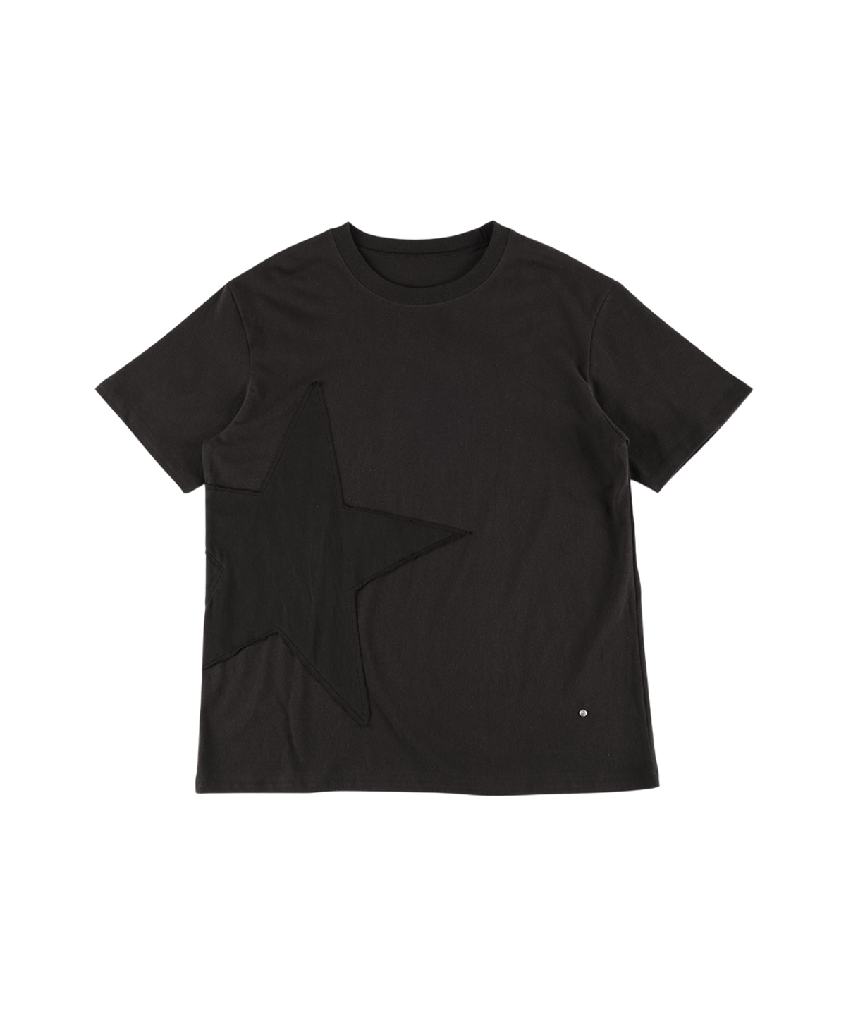 이알티알(ERTR) Star Applique T-Shirt Charcoal
