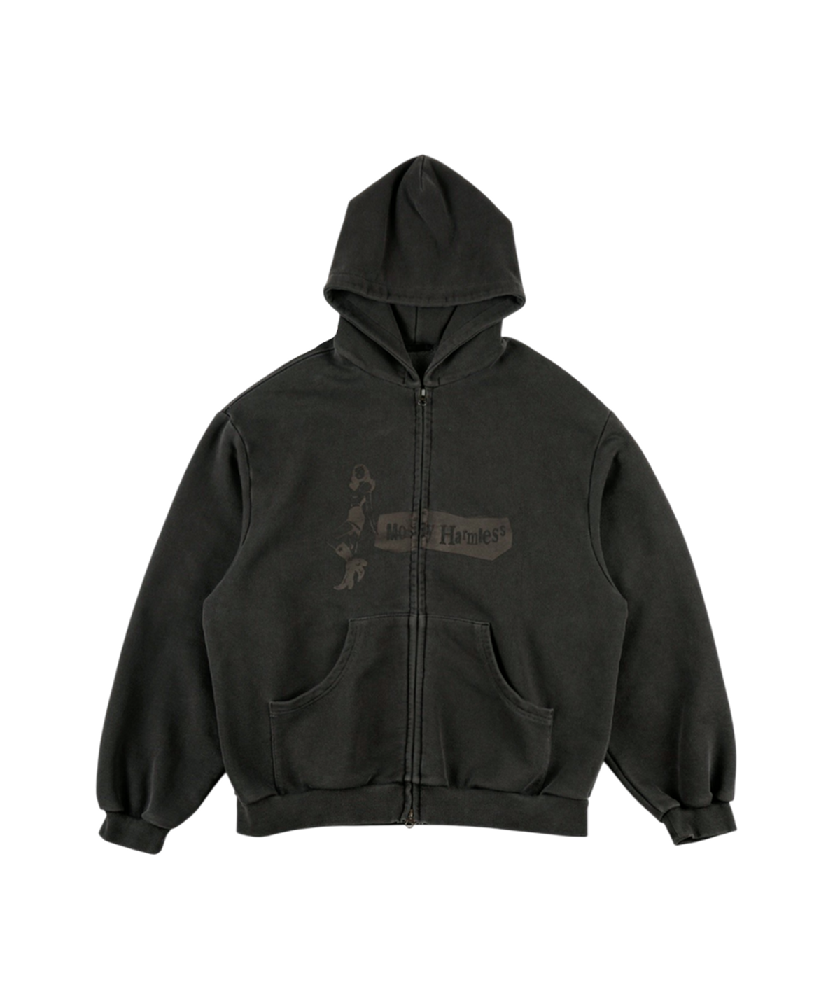 이알티알(ERTR) Mostly Harmless Hoodie Zip Up Charcoal