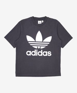 오버사이즈 트레포일 티셔츠 - 블랙 / CW1211 L