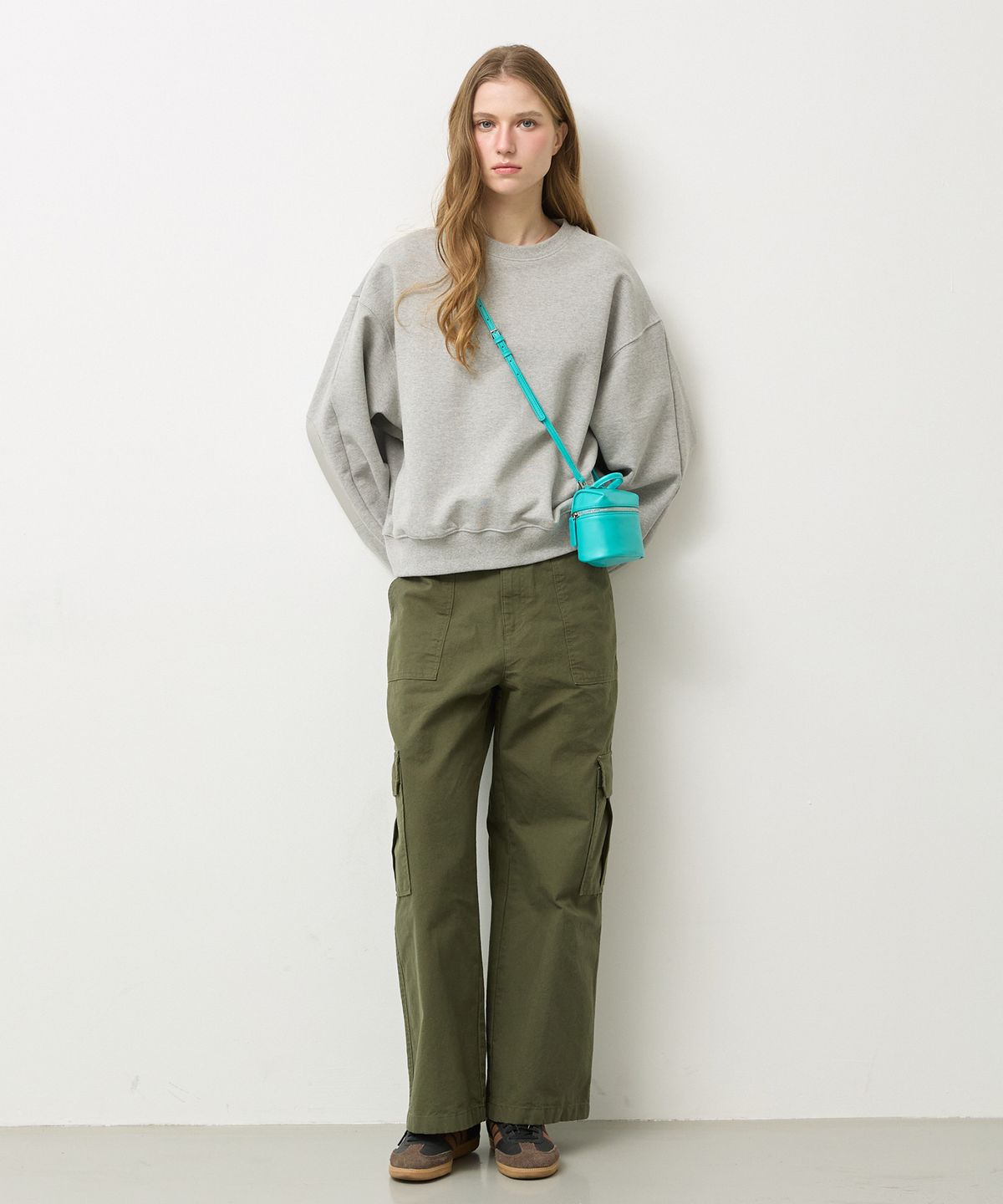 뉴루키(NEW LOOKY) Overfit sweatshirt _Melange grey