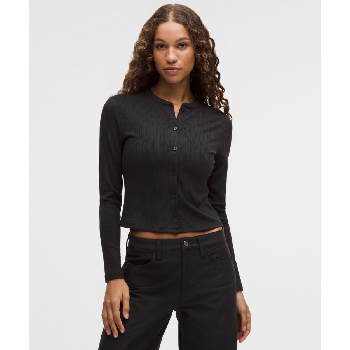 룰루레몬(LULULEMON) 홀드 타이트 마이크로 립 카디건  BLK