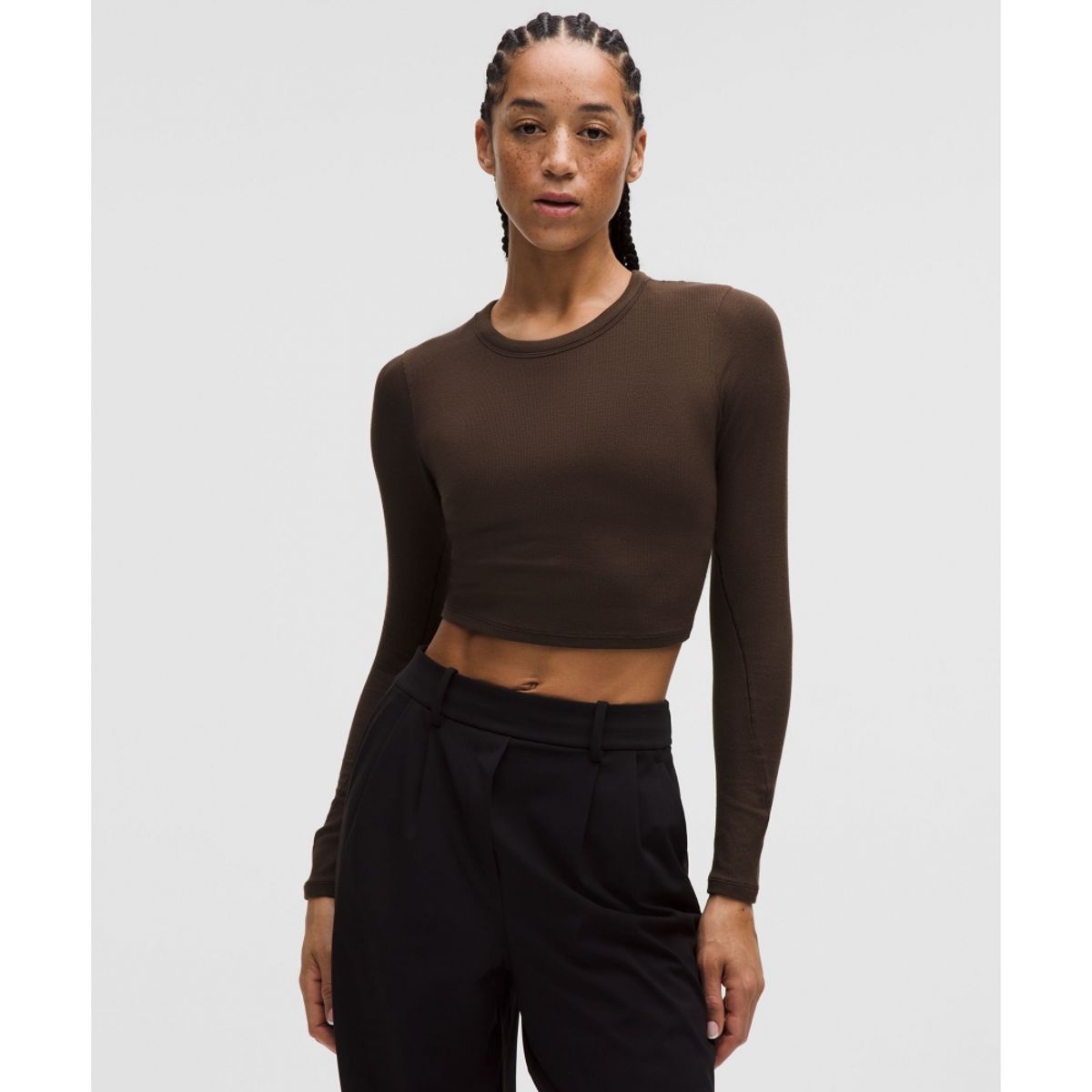 룰루레몬(LULULEMON) 홀드 타이트 스트레이트 헴 크롭 롱슬리브 셔츠  WALC