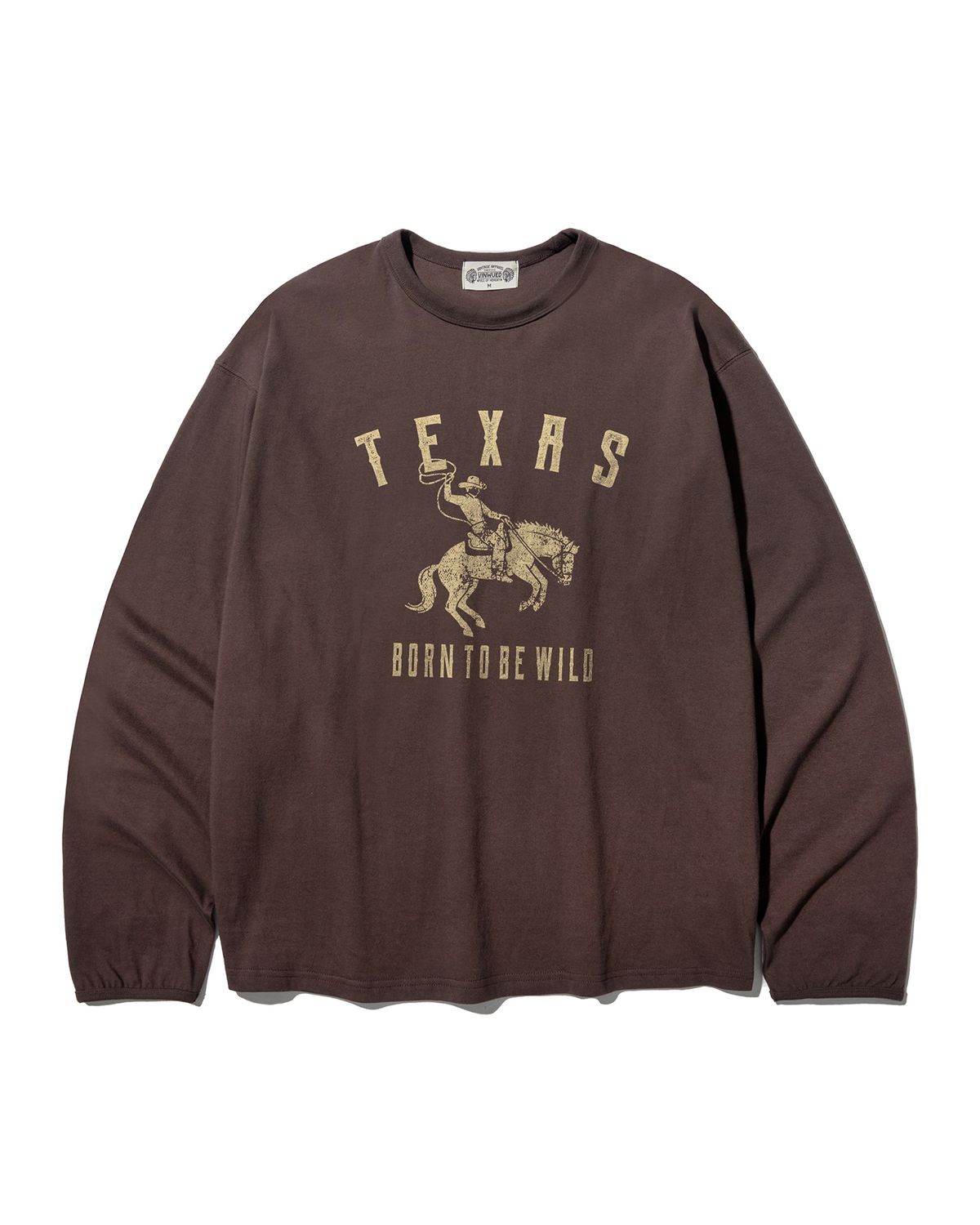 빈웨드(VINWUED) Texas Cowboy 텍사스 카우보이 빈티지 브라운 세미오버 롱슬리브