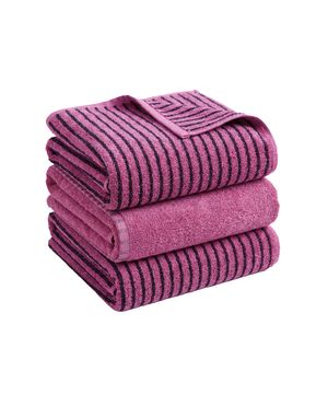 [3P] 오키드 스트라이프 페이스타월 Pink