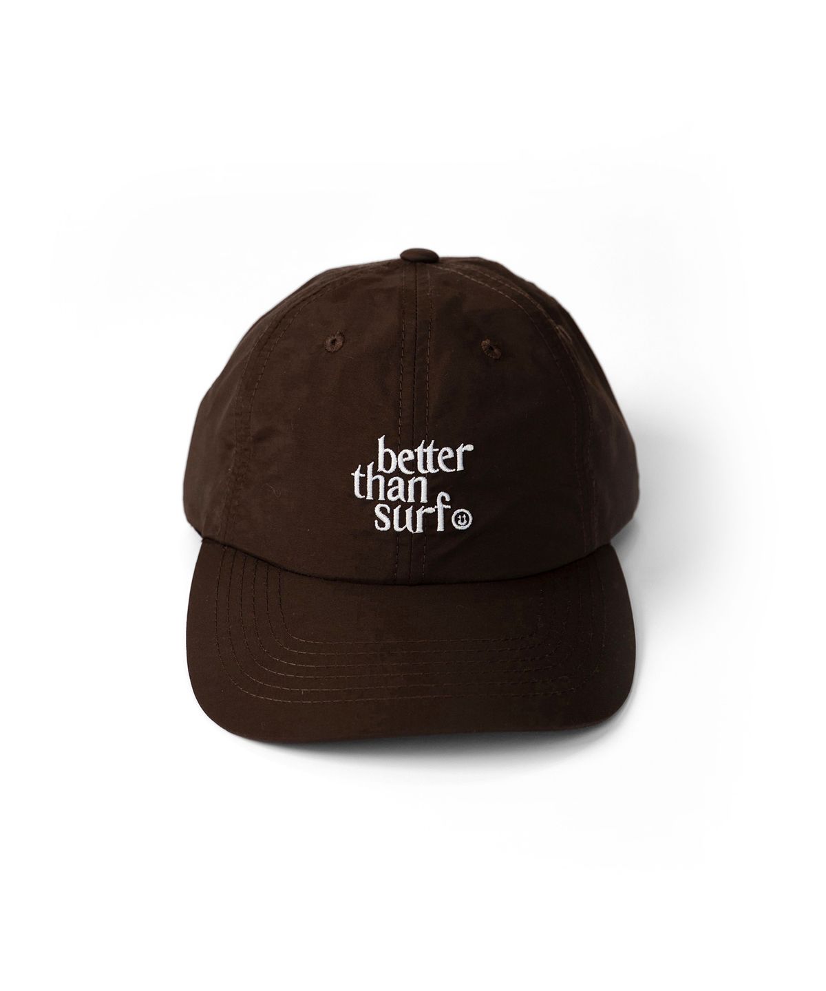 배러댄서프(BETTER THAN SURF) SMILE LOGO BEACH CAP - MOCHA